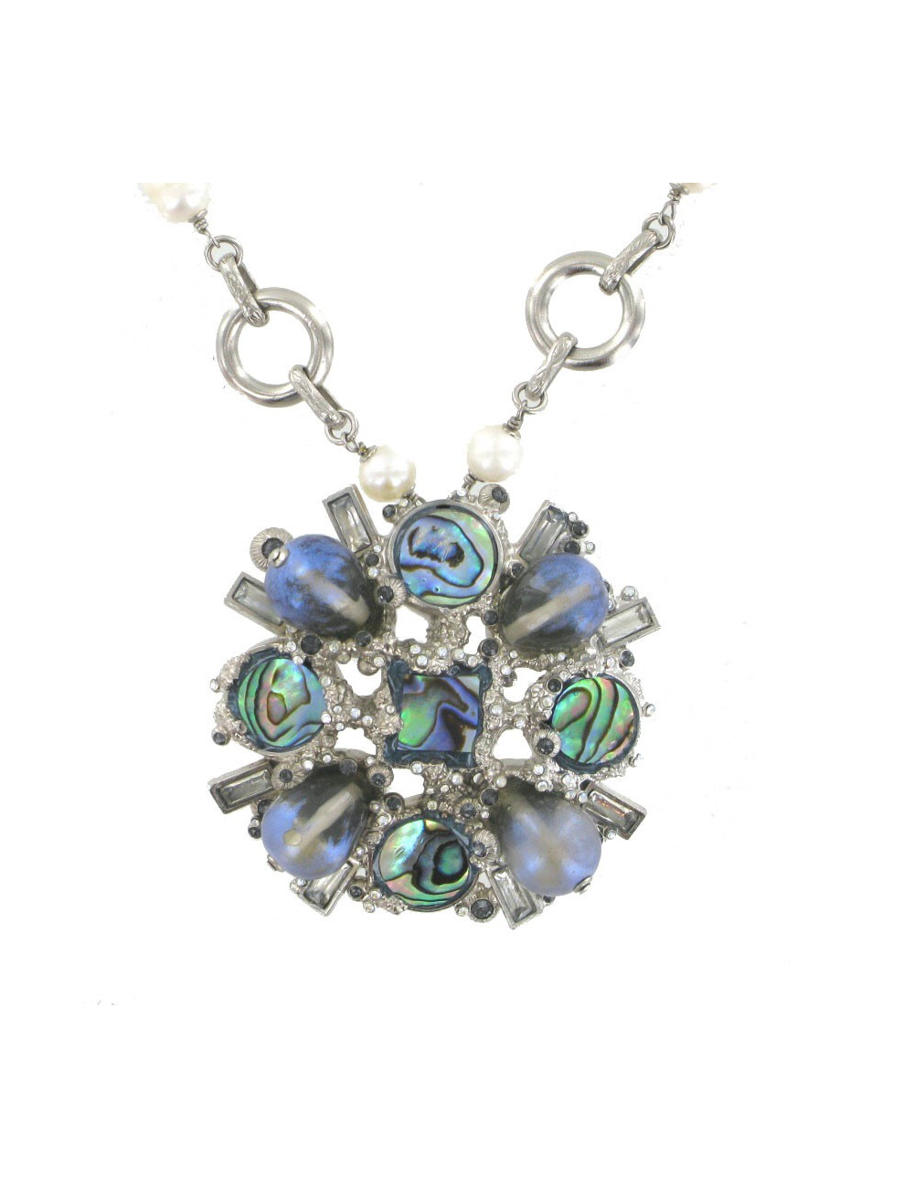 Collier CHANEL perles et nacre 