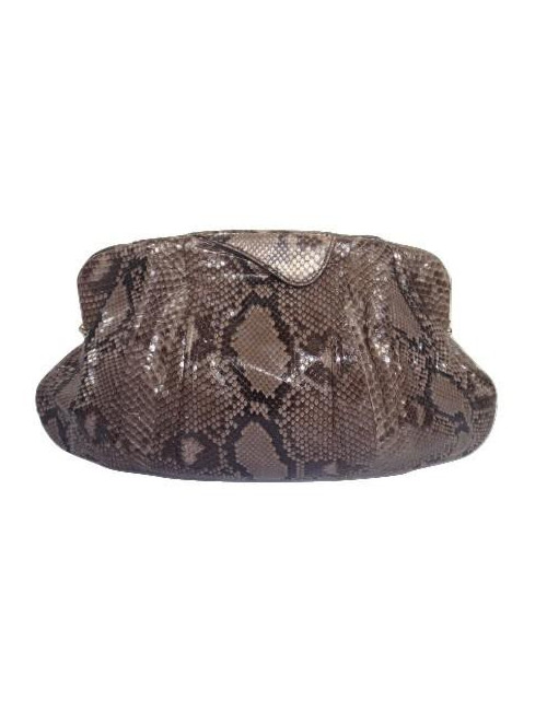 Pochette python gris ZAGLIANI