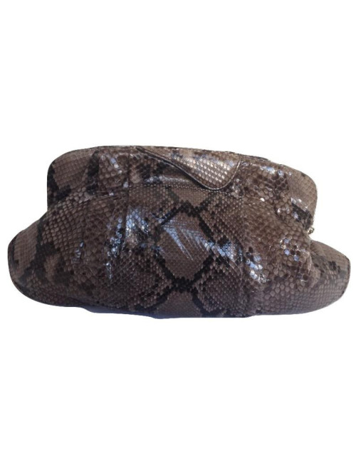 Pouch gray ZAGLIANI python