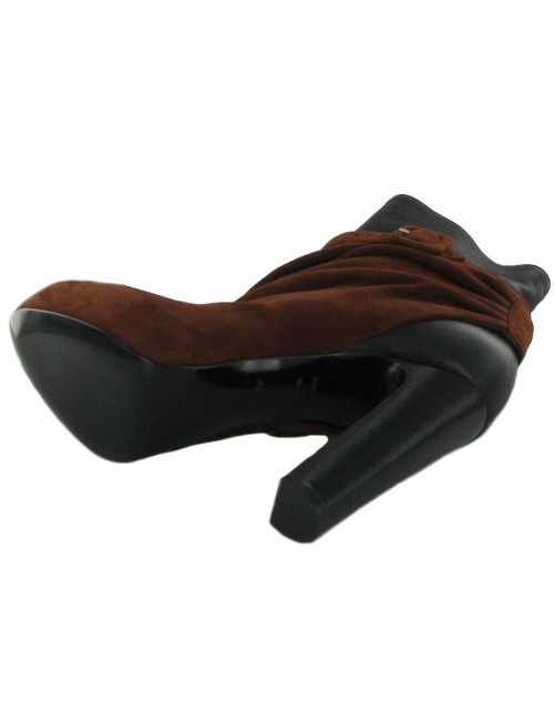 HERMES leather and suede T38 boots