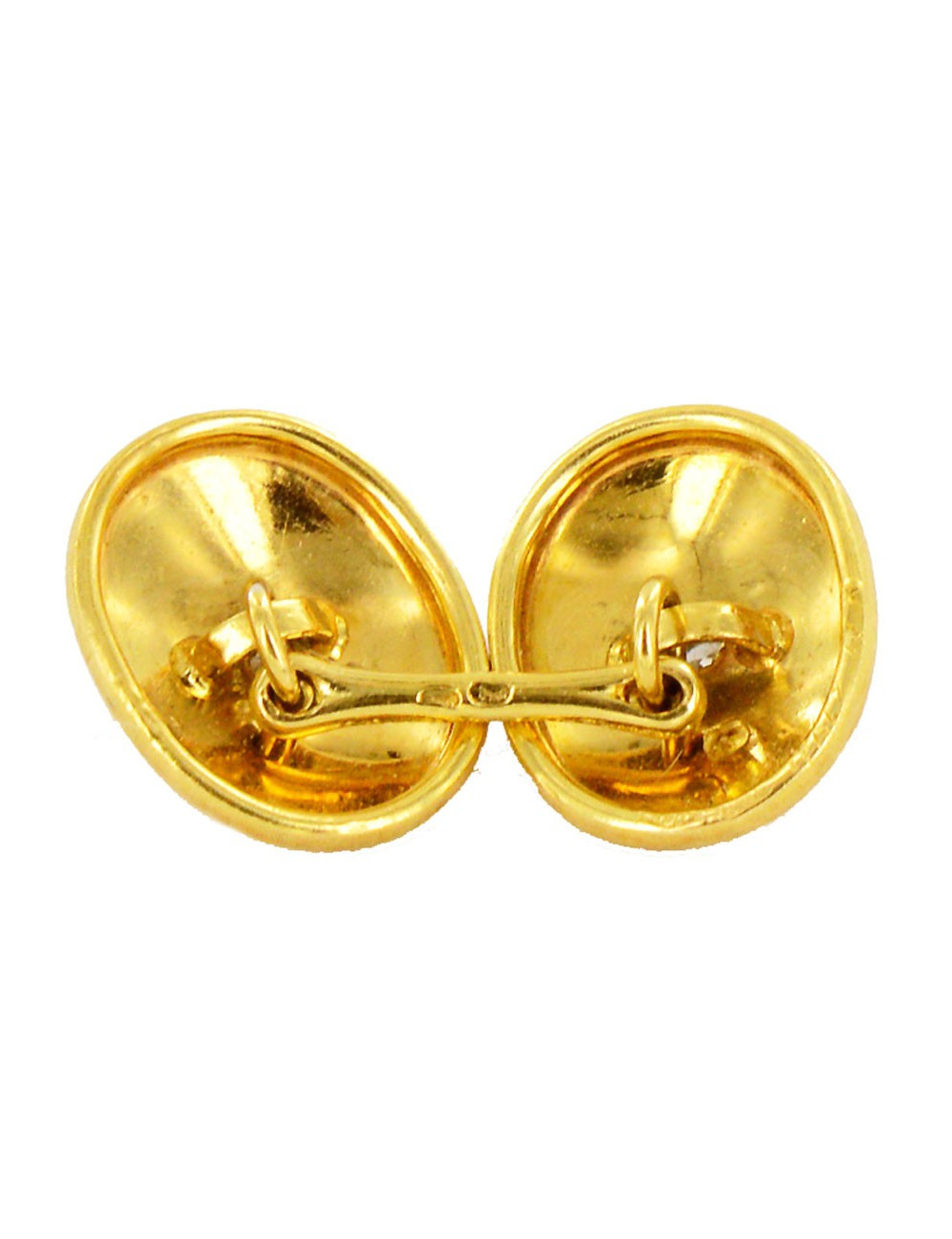 GIANMARIA BUCCELLATI cufflinks in brushed gold and diamonds