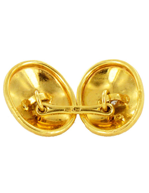 GIANMARIA BUCCELLATI cufflinks in brushed gold and diamonds