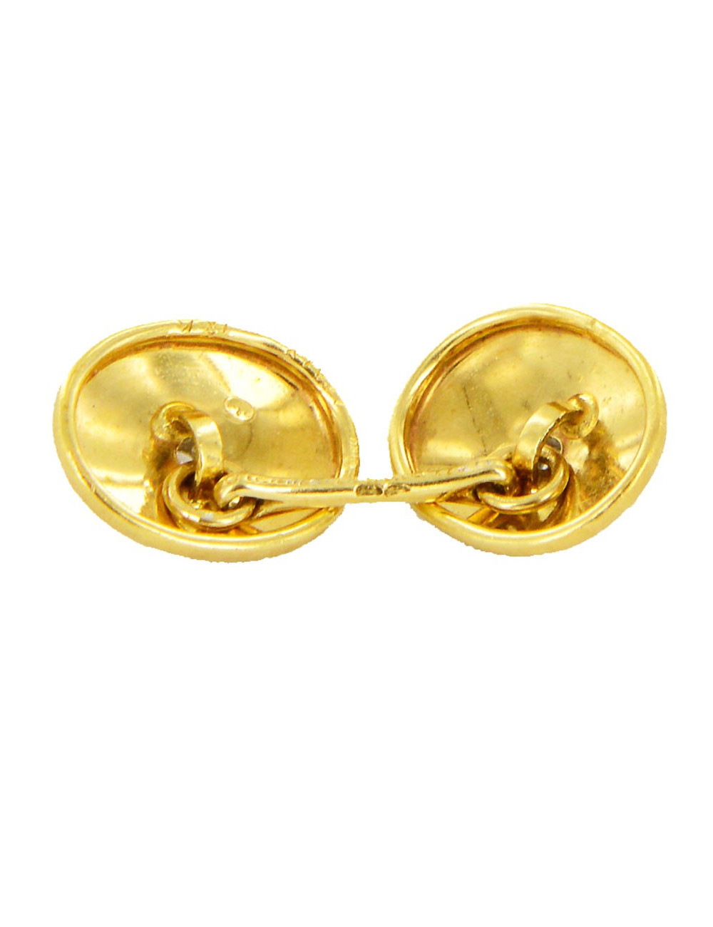 GIANMARIA BUCCELLATI cufflinks in brushed gold and diamonds