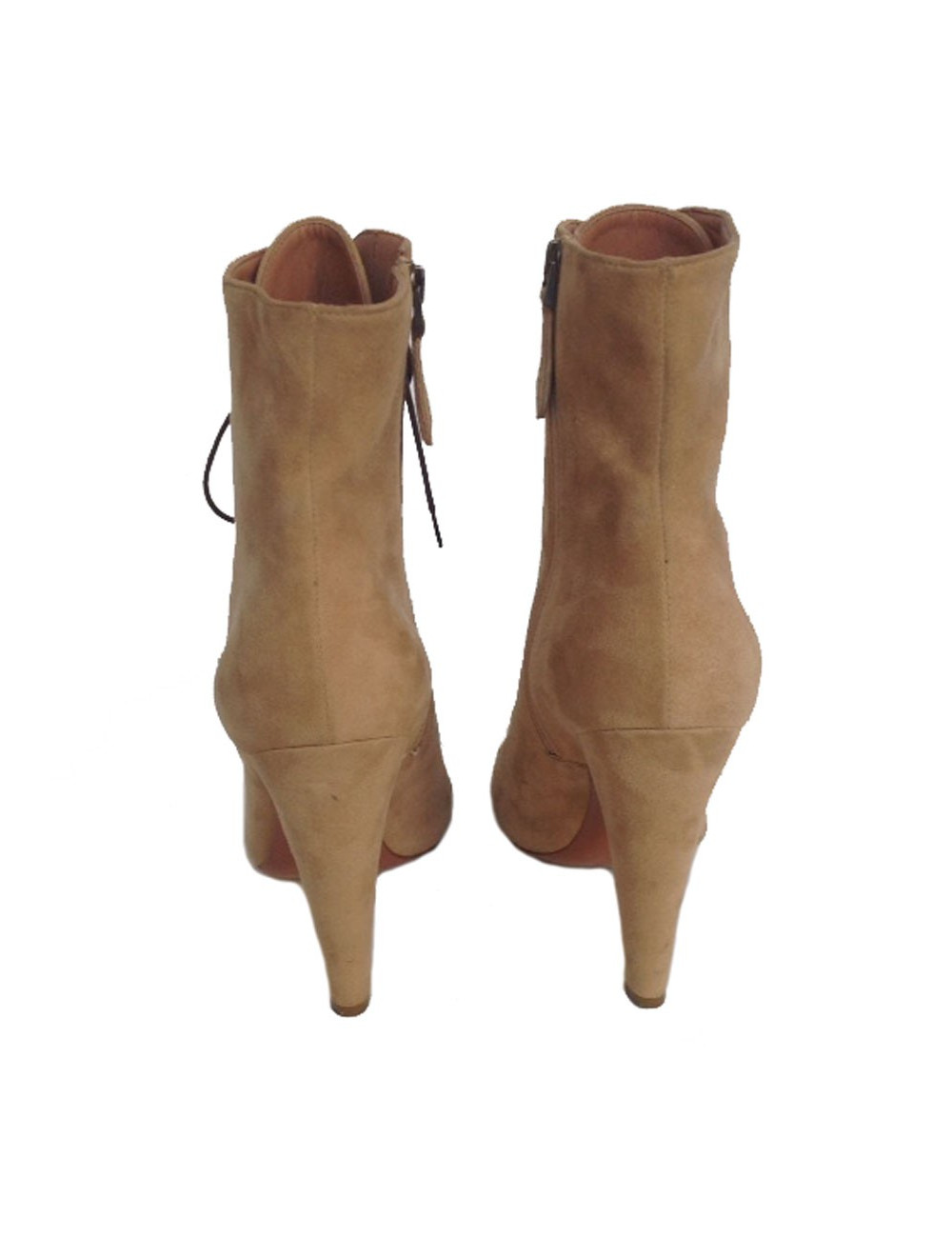 ALAÏA Ankle boots with heels in beige suede size 39.5 EU