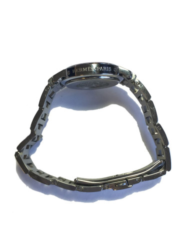 Montre Clipper HERMES fond nacre bleue MM 2