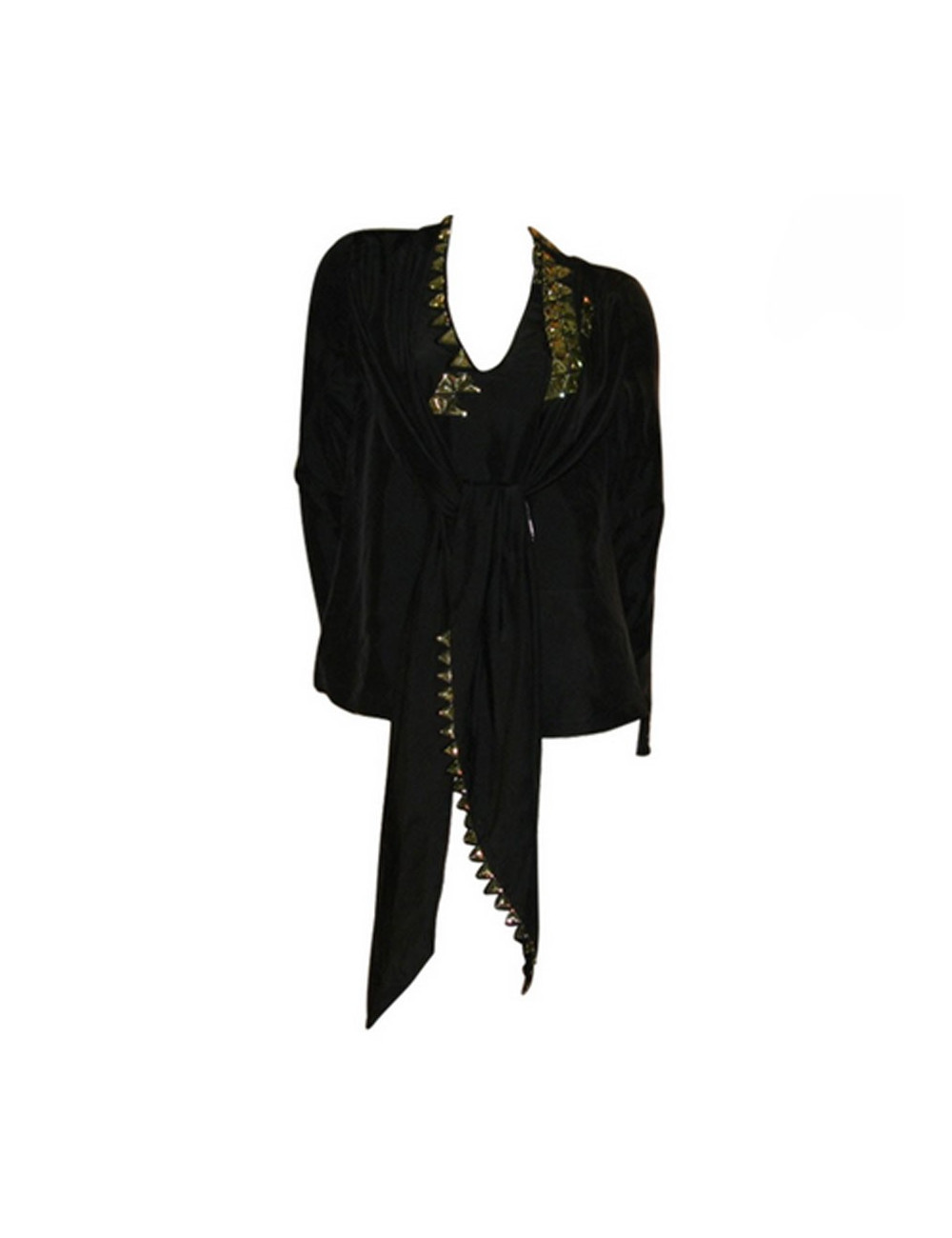 Chemisier en soie noire GIVENCHY