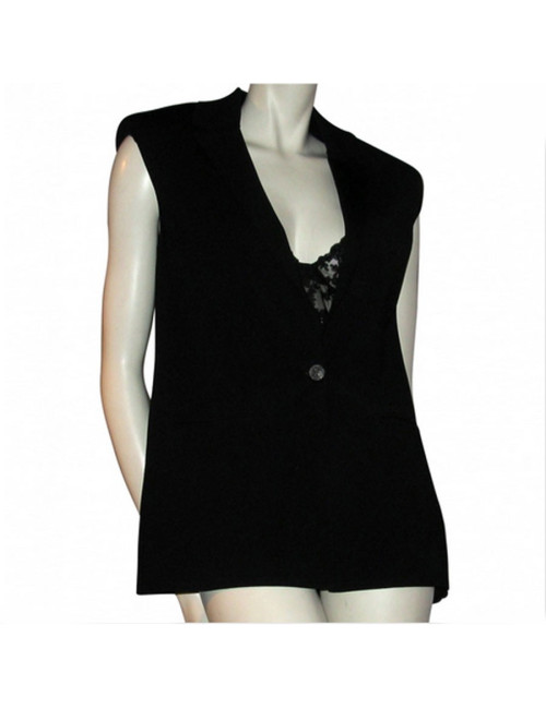 Jacket sleeveless black CHANEL T44
