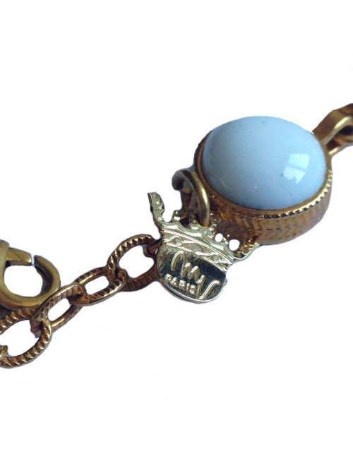Bracelet MARGUERITE DE VALOIS pâte de verre blanche