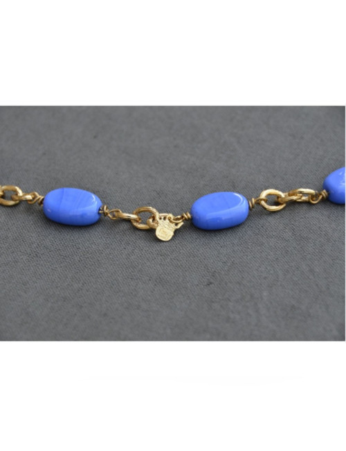 Collier Croix bleu MARGUERITE DE VALOIS
