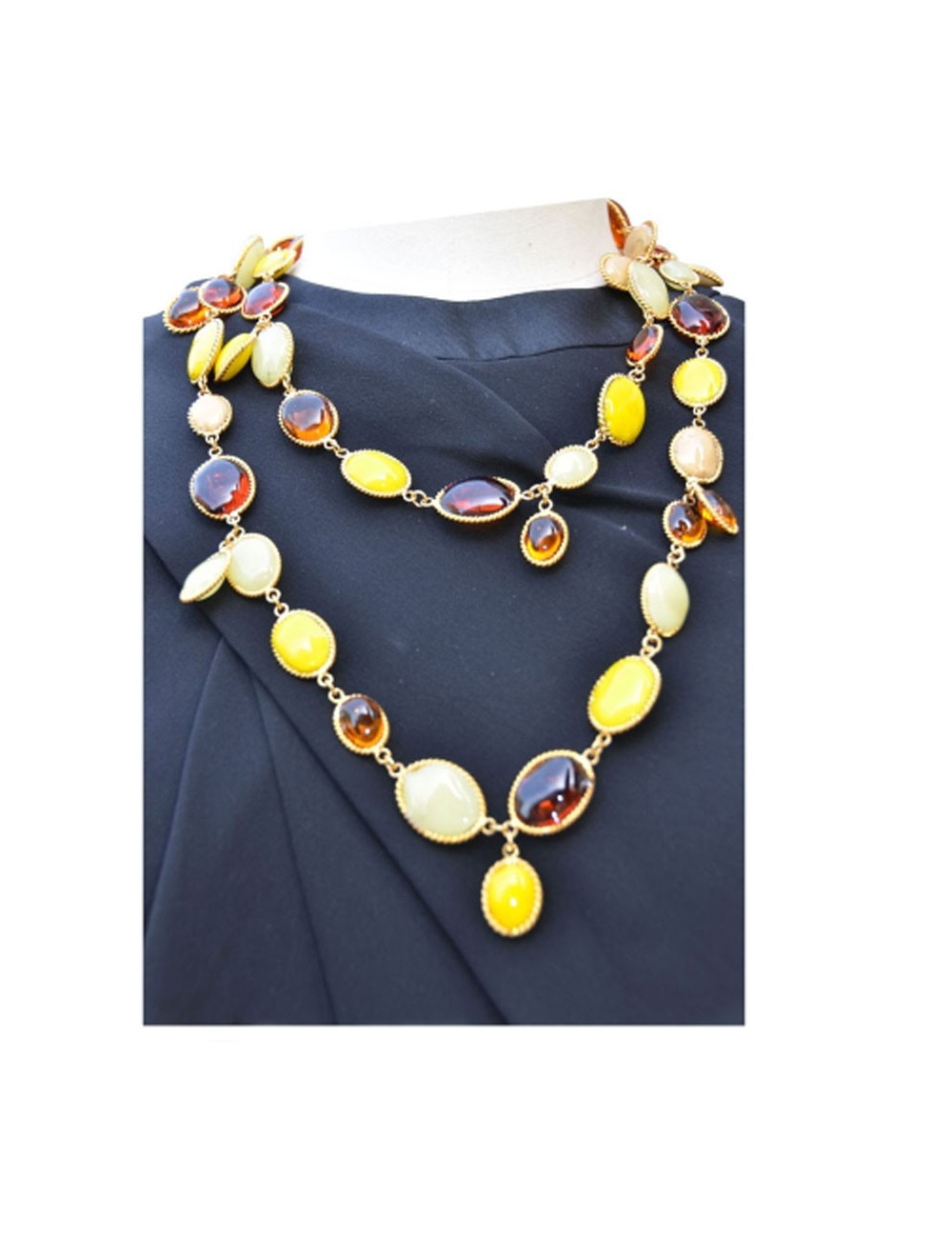 Saltire cabochons MARGUERITE DE VALOIS in glass paste