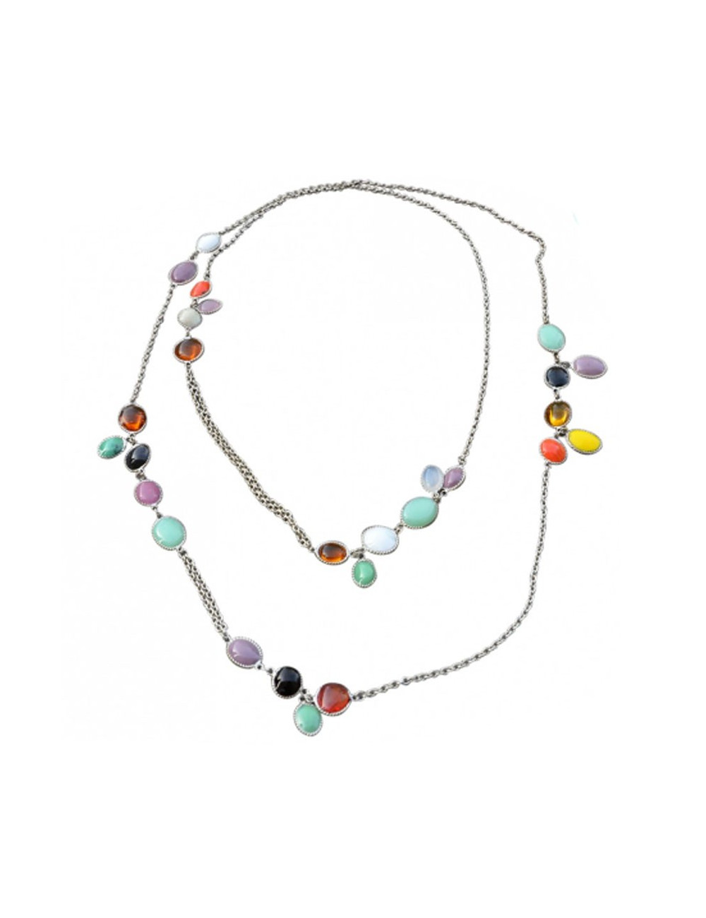 Sautoir chaine et cabochons MARGUERITE DE VALOIS