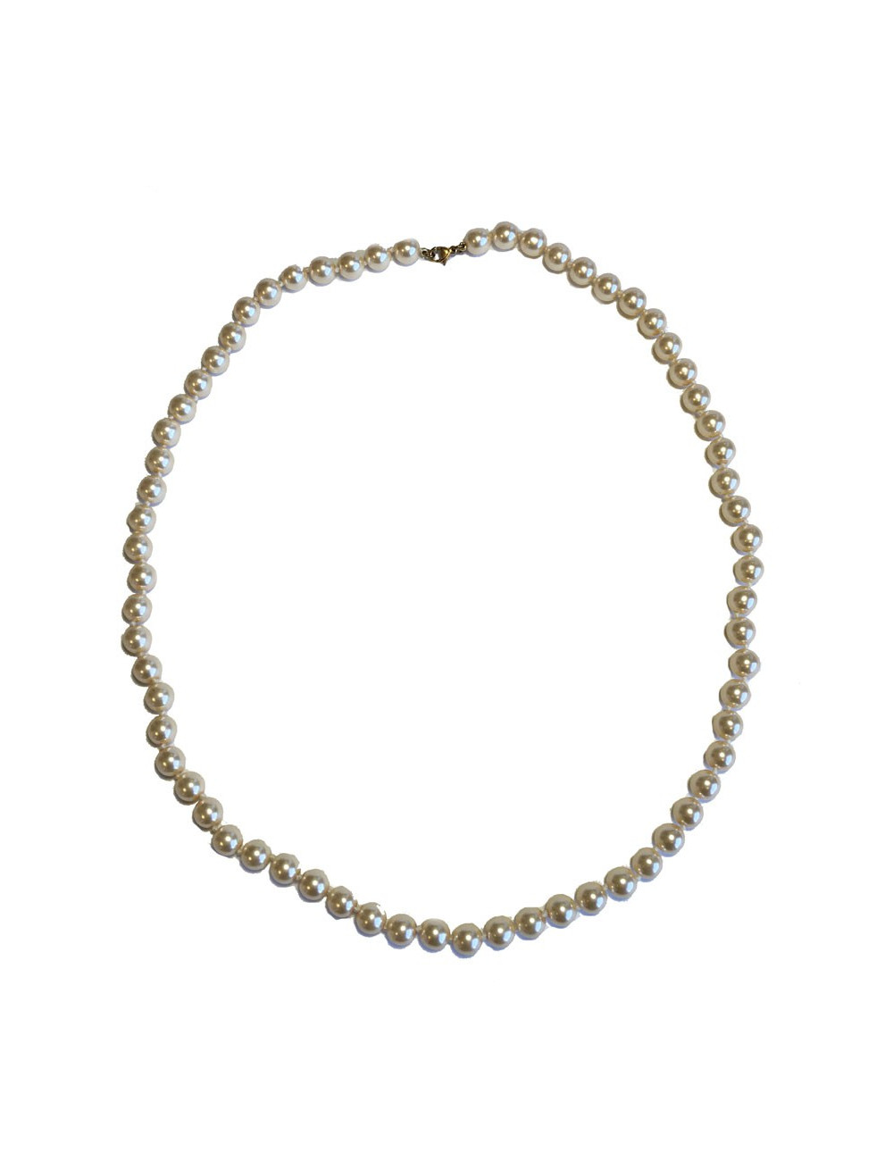 Collier MARGUERITE DE VALOIS perles nacrées en pâte de verre