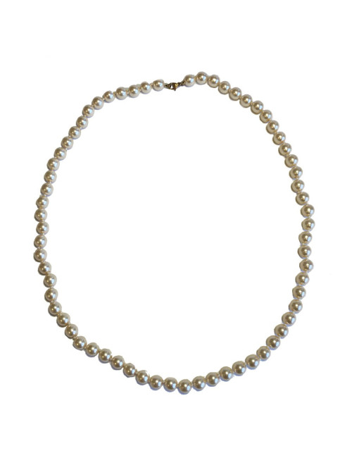 Collier MARGUERITE DE VALOIS perles nacrées en pâte de verre