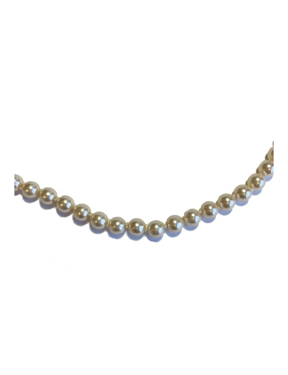 Collier MARGUERITE DE VALOIS perles nacrées en pâte de verre