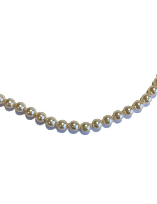 Collier MARGUERITE DE VALOIS perles nacrées en pâte de verre