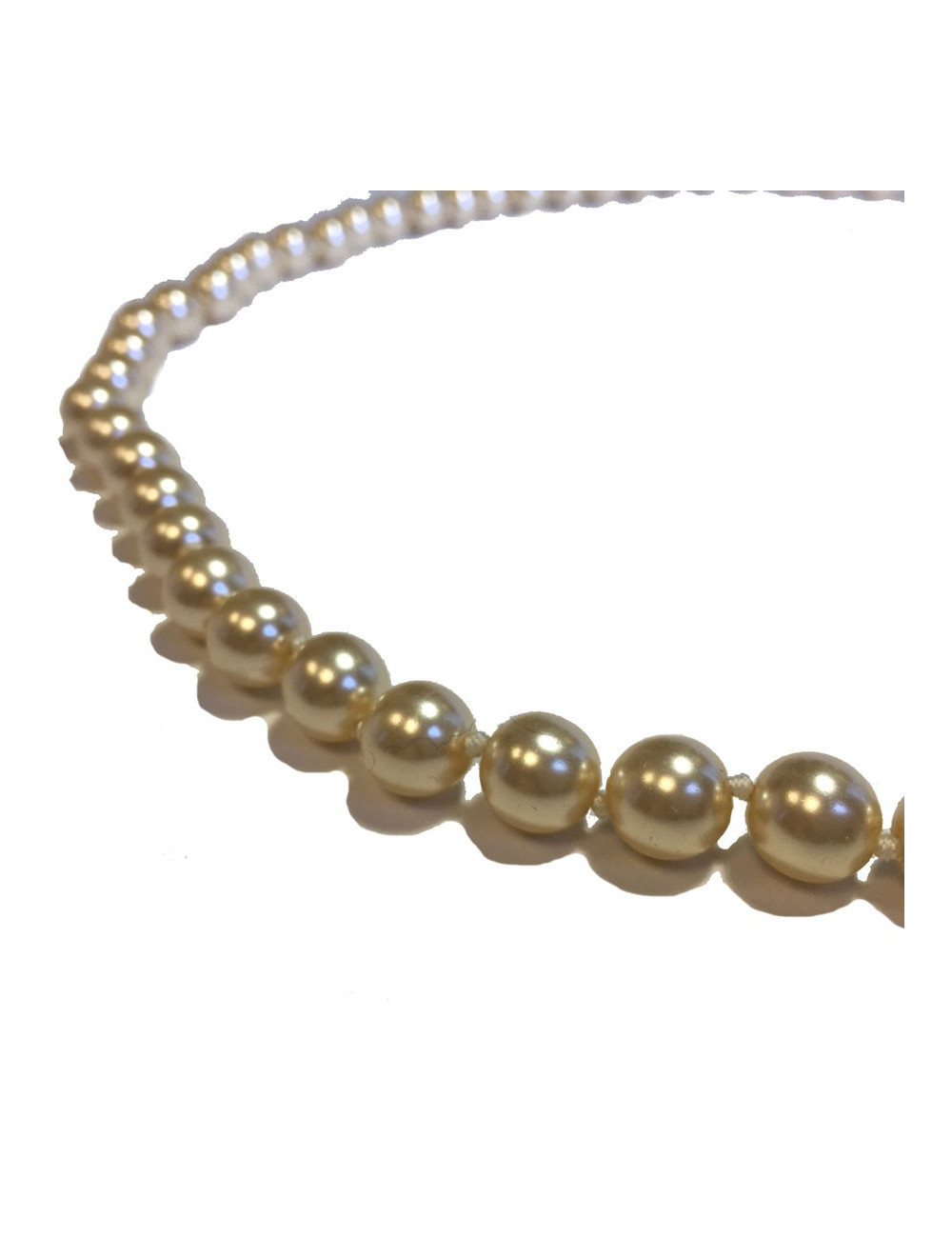 Collier MARGUERITE DE VALOIS perles nacrées en pâte de verre