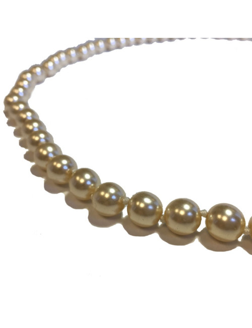 Collier MARGUERITE DE VALOIS perles nacrées en pâte de verre