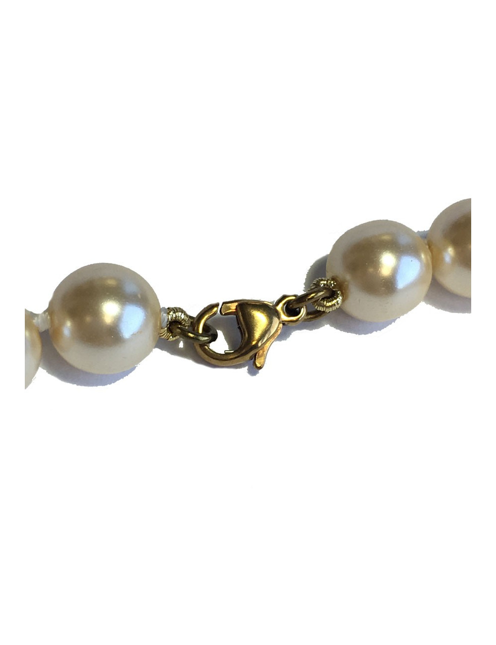 Collier MARGUERITE DE VALOIS perles nacrées en pâte de verre