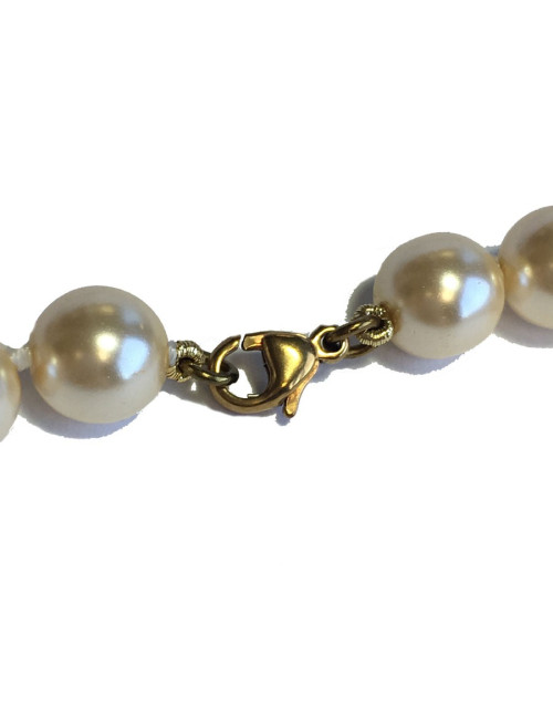 Collier MARGUERITE DE VALOIS perles nacrées en pâte de verre