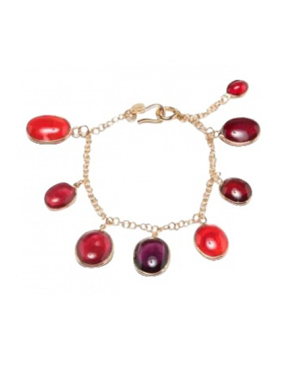 MARGUERITE de VALOIS red molten glass bracelet