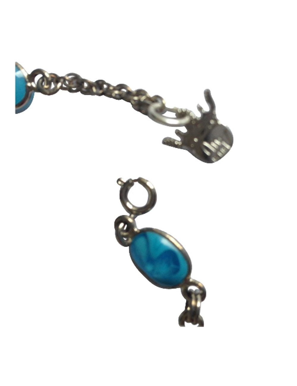 Bracelet pâte de verre dégradé bleu MARGUERITE DE VALOIS