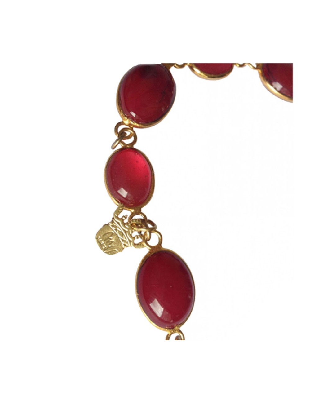 Bracelet cabochons rubis MARGUERITE DE VALOIS