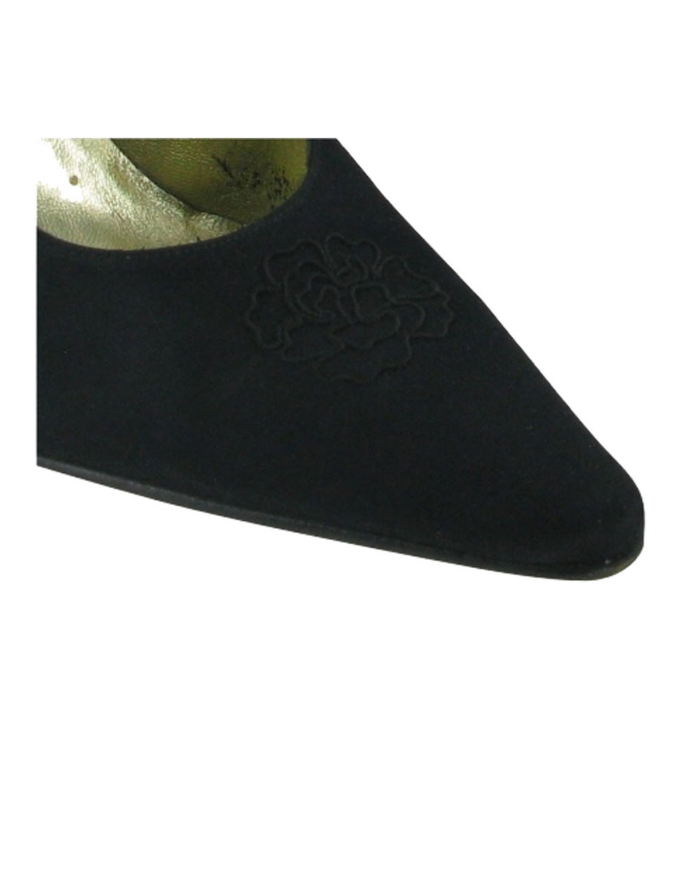 Couture CHANEL in black Duchess satin pumps