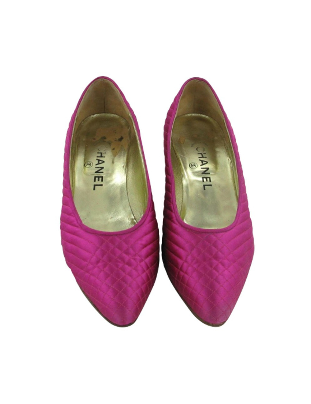 Escarpins CHANEL  T39 en satin rose