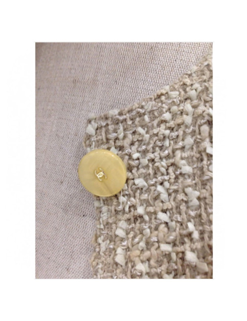 CHANEL jacket sleeveless tweed T 36