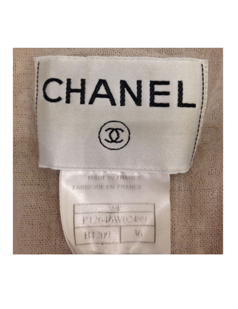 CHANEL jacket sleeveless tweed T 36