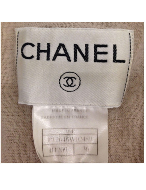Veste CHANEL sans manches en tweed T 36