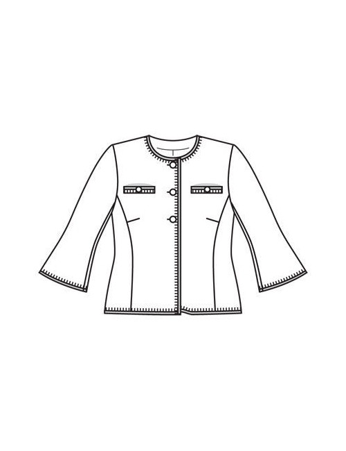 Veste CHANEL T 40 fr  tweed noir et fils brillants noirs