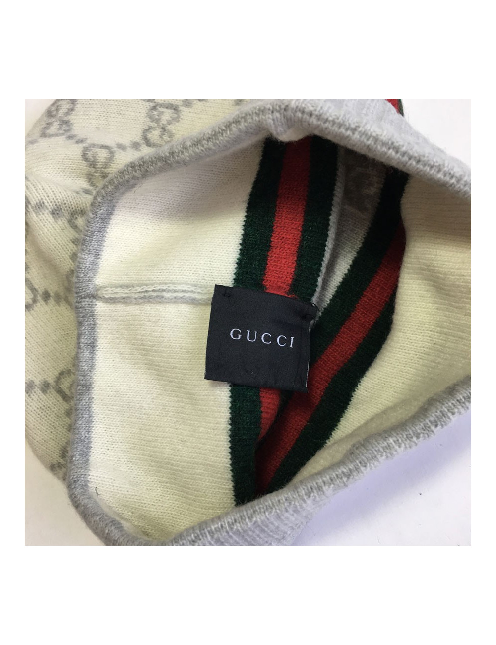 Bonnet GUCCI monogram gris