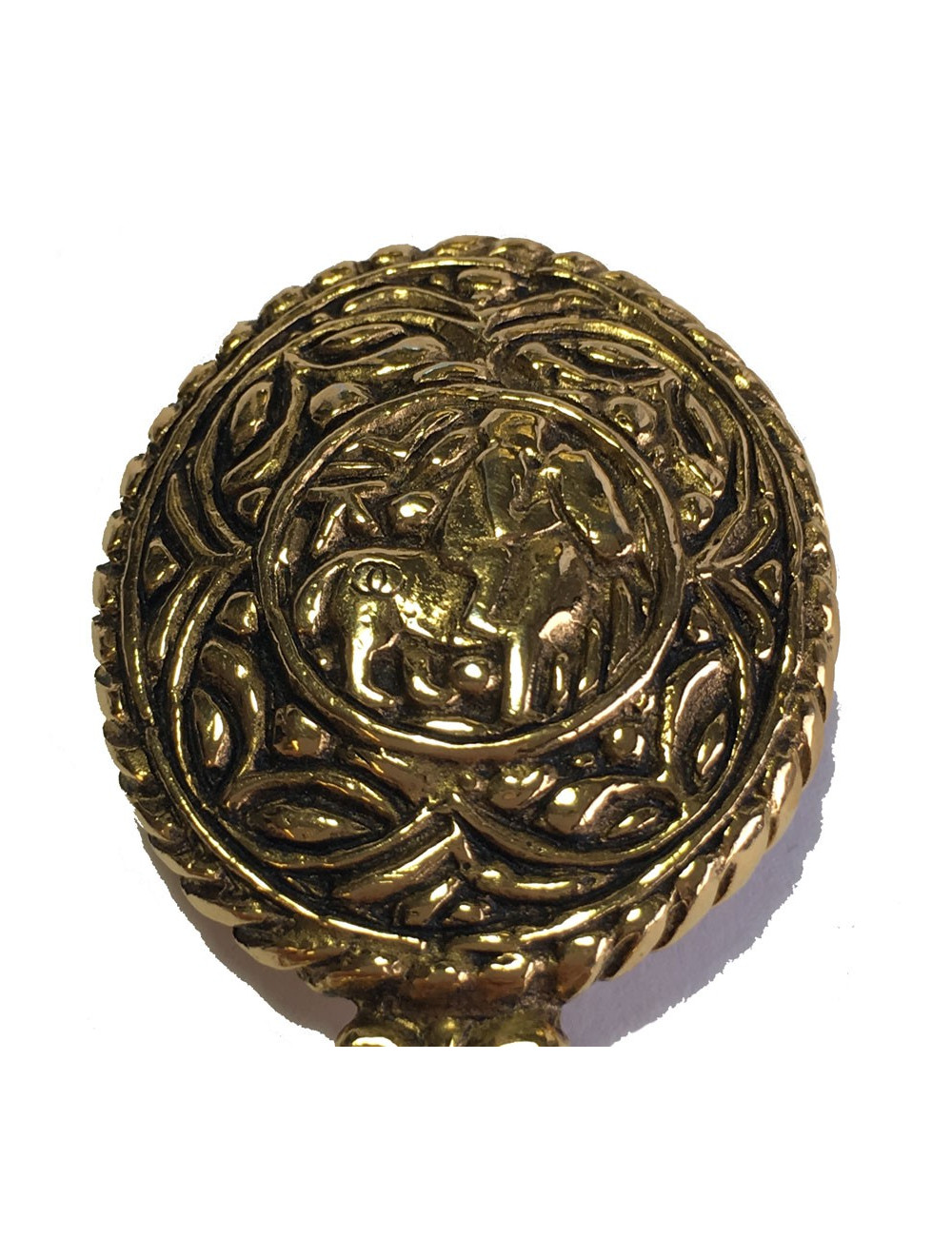 Broche CHANEL Vintage en métal doré