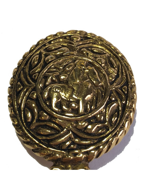 Broche CHANEL Vintage en métal doré