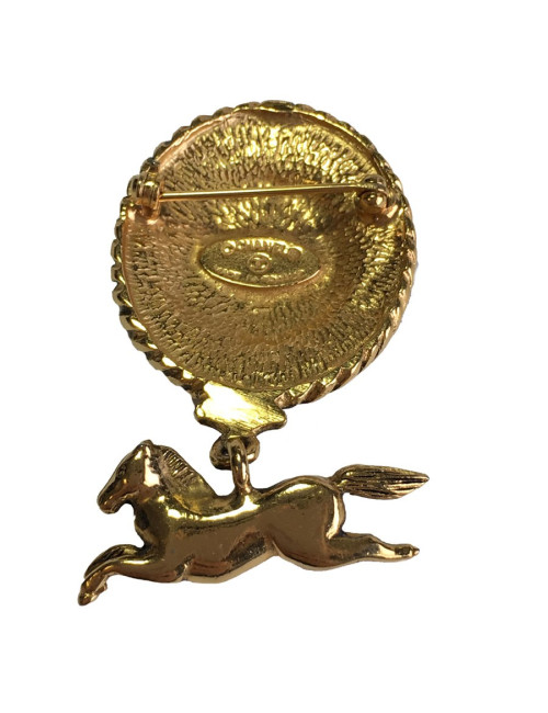 Broche CHANEL Vintage en métal doré