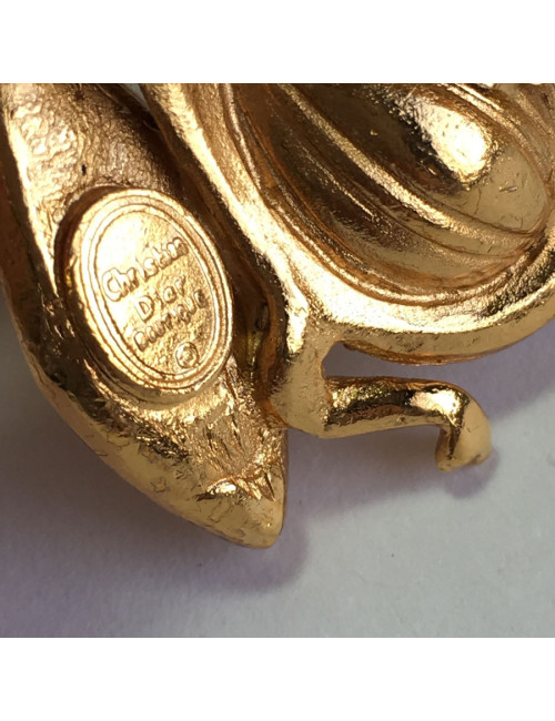 xxx Broche CHRISTIAN DIOR abeille en strass et métal doré