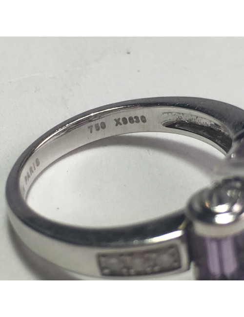 Bague MAUBOUSSIN Couleur baiser en or blanc, améthyste et diamants T54