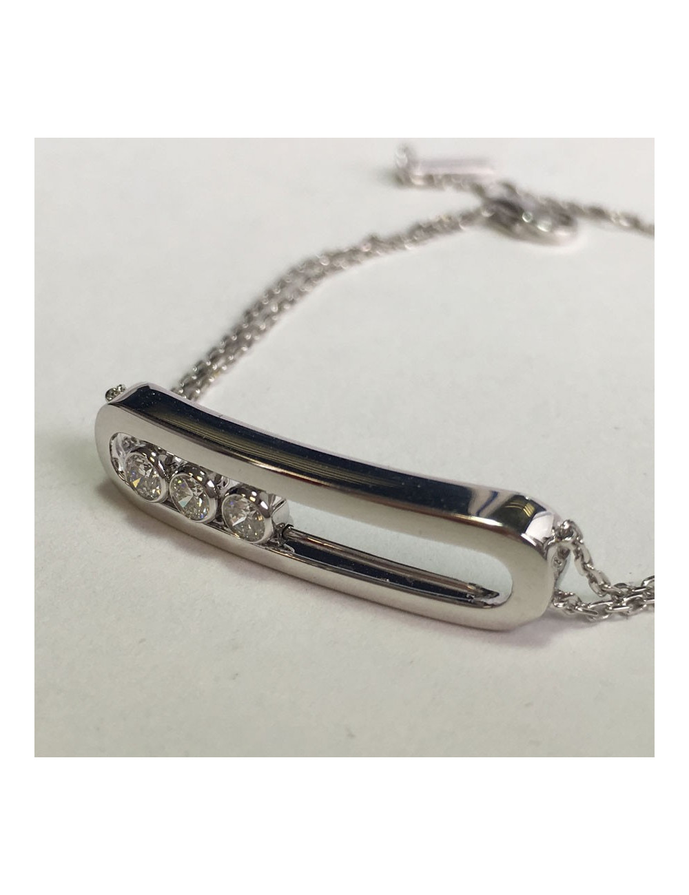 Bracelet 'Move' MESSIKA or blanc 750 et diamants