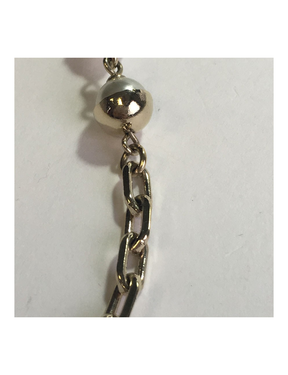 Sautoir CHANEL chaines et perles nacrées