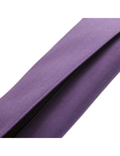 DANIEL SWAROVSKI purple silk satin and Crystal mesh pouch