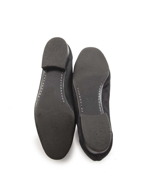 Ballerines CHANEL satin noir