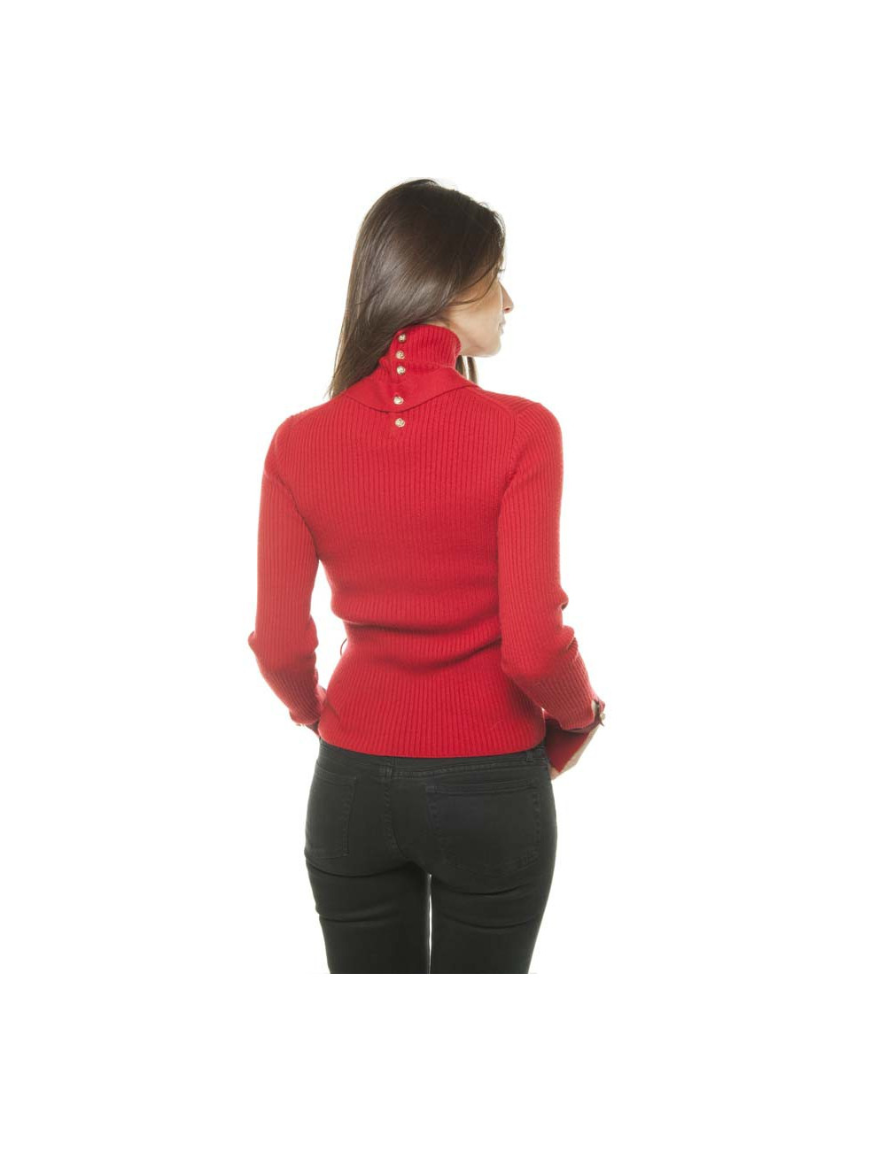 Col roulé CHANEL T38 cachemire rouge