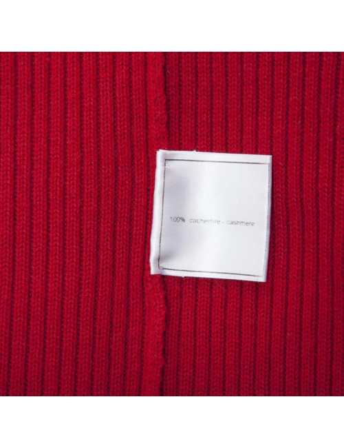 CHANEL T38 red Cashmere Turtleneck