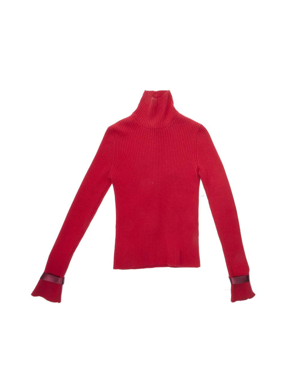 Col roulé CHANEL T38 cachemire rouge