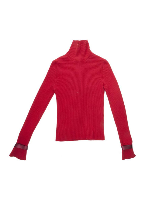 Col roulé CHANEL T38 cachemire rouge