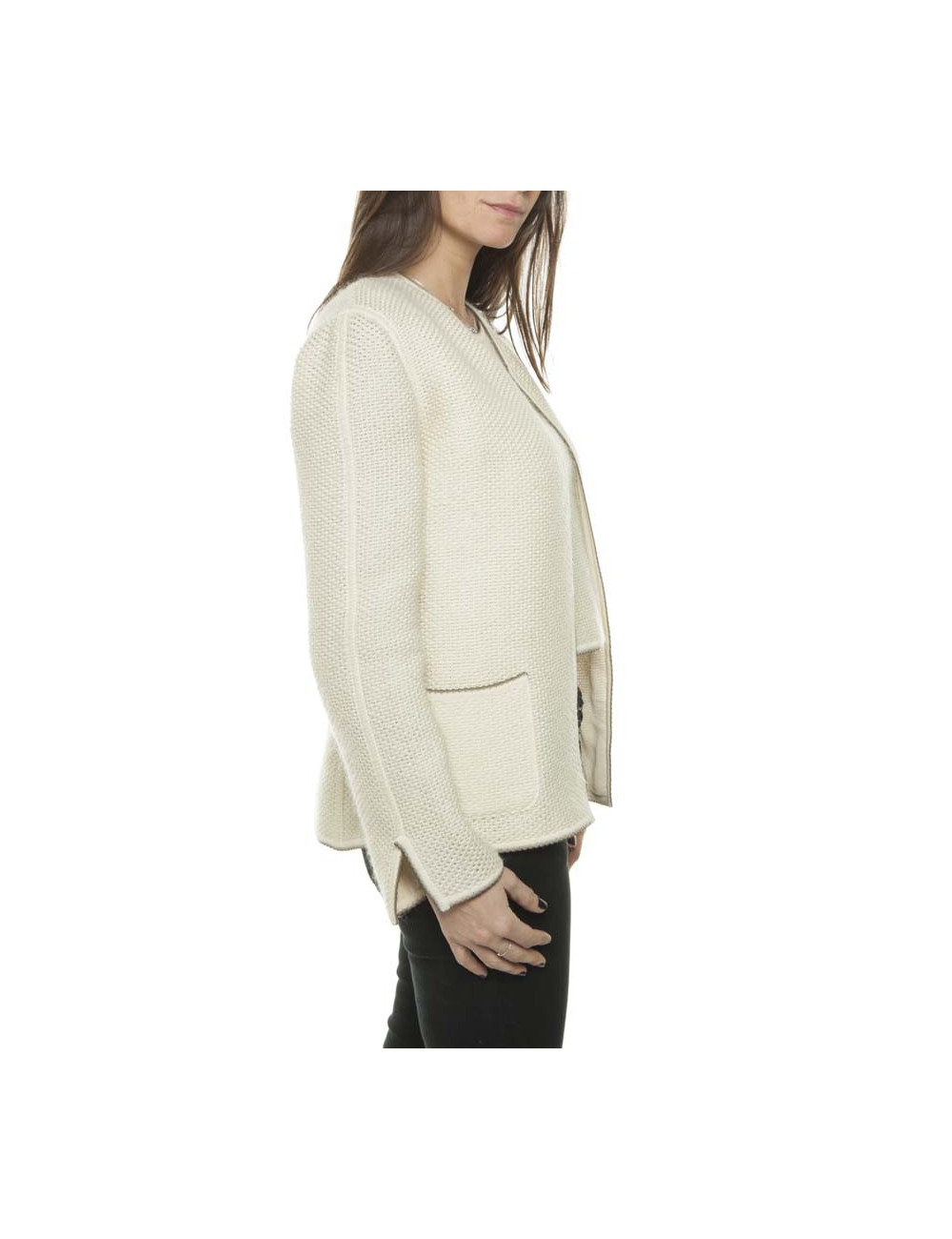 Twin set CHANEL T38 laine beige