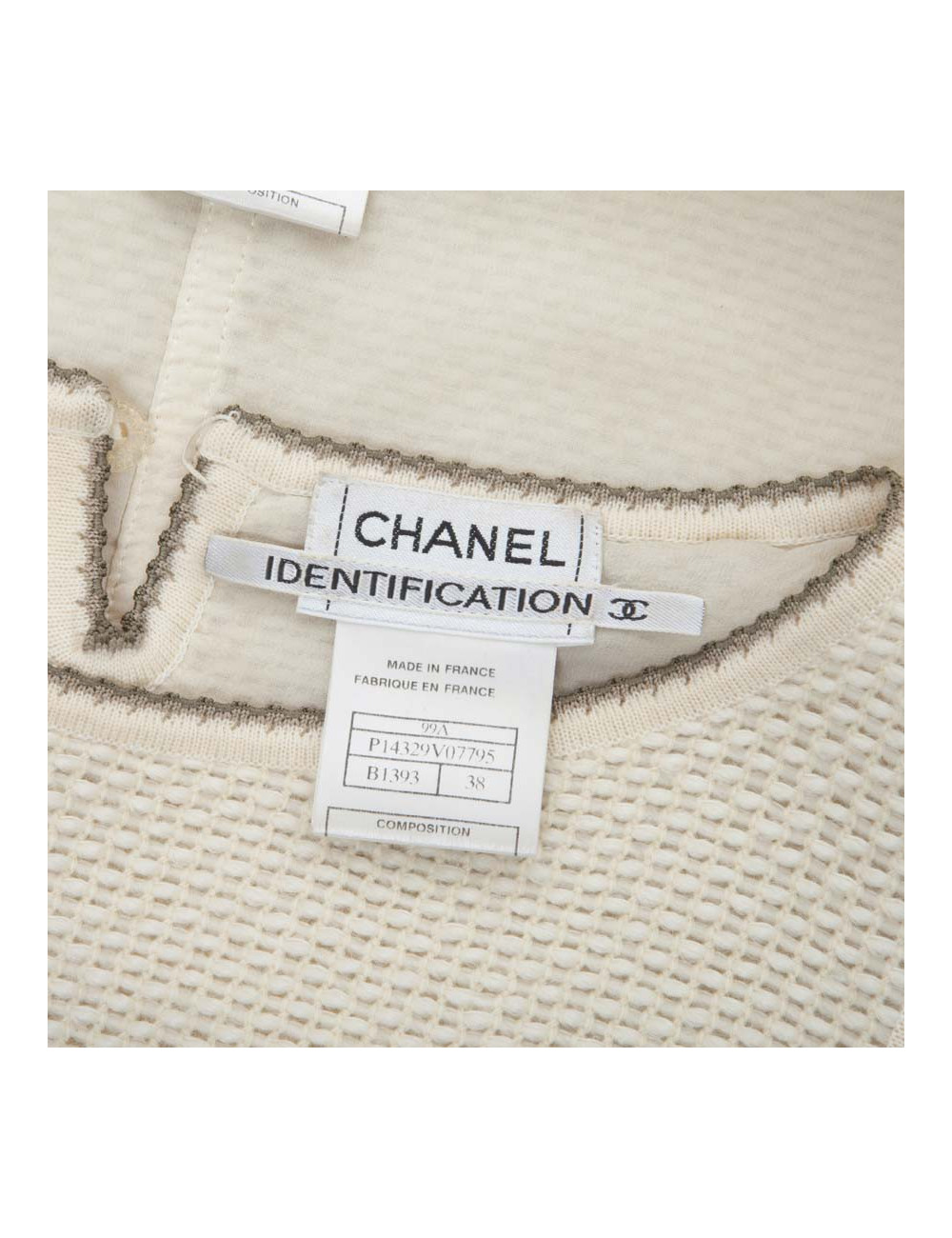 Twin set CHANEL T38 laine beige