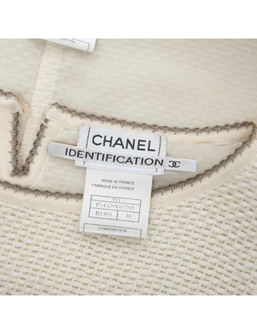 Twin set CHANEL T38 laine beige