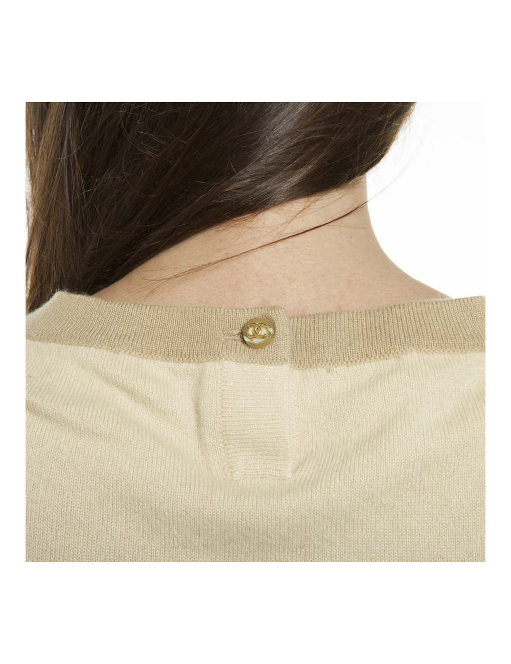 Twin set CHANEL T 38 cream cashmere